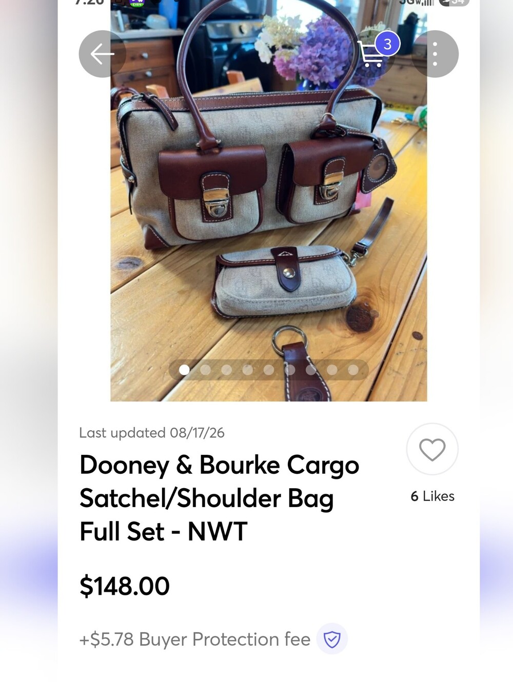 2 Set VTG Dooney & Bourke sachels  One Dustbag &1 PriceCard FIRM FINAL$126 - Picture 13 of 16